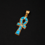 Ankh turquoise pendant
